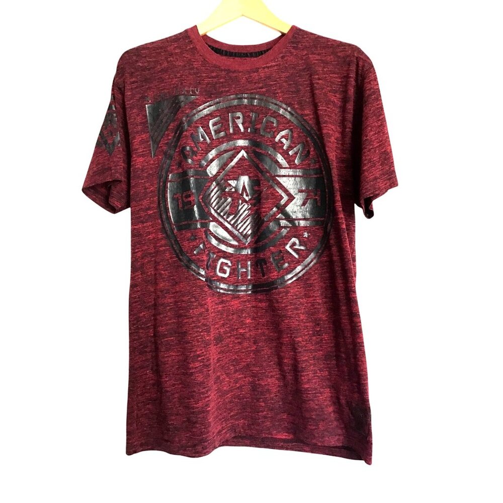 AMERICAN FIGHTER- MENS SHORT SLEEVE FRONT/BACK GRAPHIC T-SHIRT SIZE X-LARGE